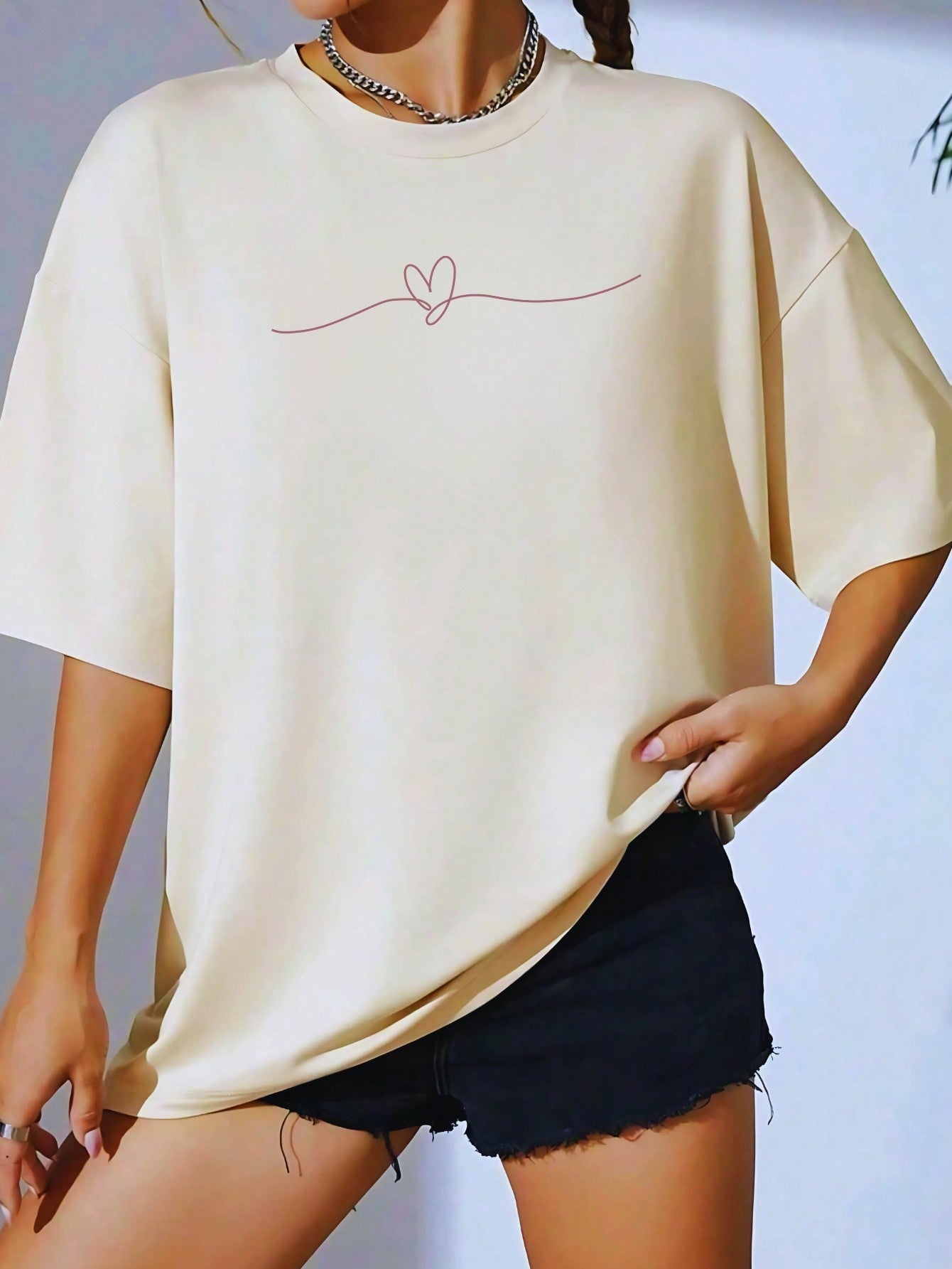 Camisa Fitness Oversized Com Estampa Minimalista