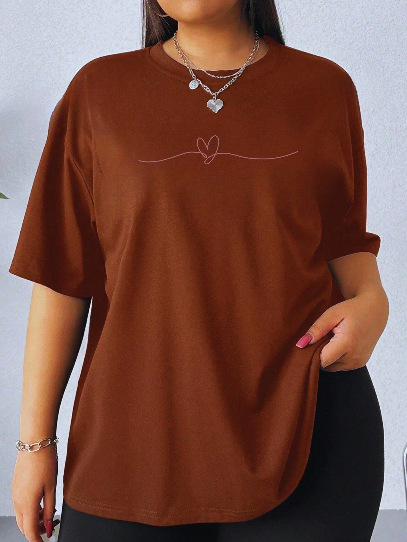 Camisa Fitness Oversized Com Estampa Minimalista