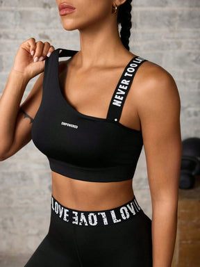 Top One Shoulder Média Sustentação Com Alça Estilizada