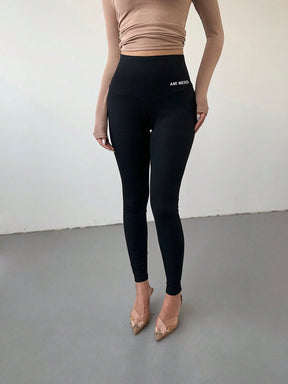 Legging Básica Cintura Alta Estilo Casual Confortável