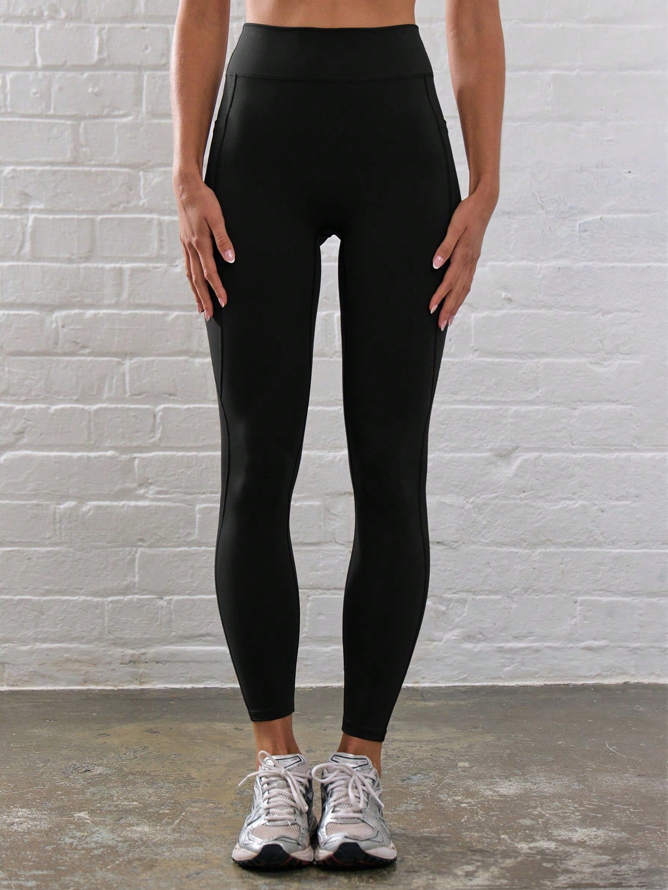 Legging Fitness Cintura Alta Com Acabamento Liso