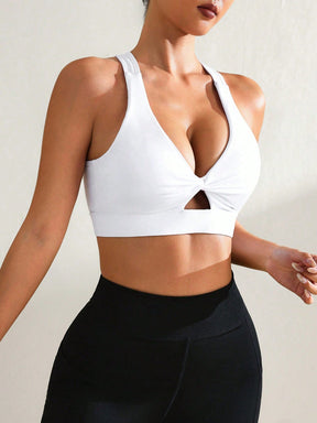 Top Decote Profundo Alta Sustentação Com Torção Frontal