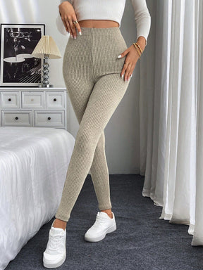 Legging Fitness Cintura Alta Canelada Super Flexível