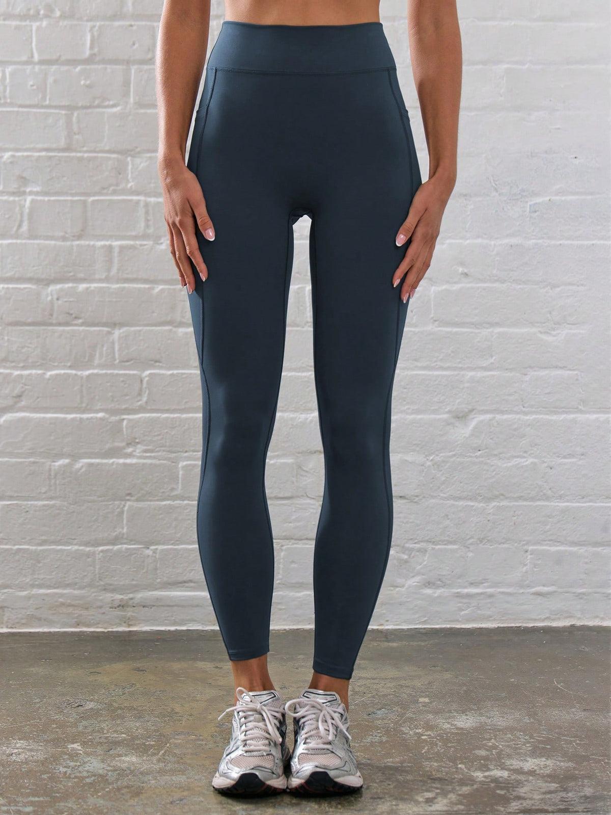 Legging Fitness Cintura Alta Com Acabamento Liso