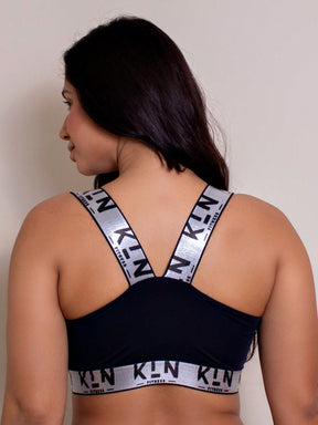 Top Alças Largas Média Sustentação Com Recorte Central