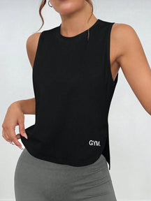 Regata Fitness Longline Com Estampa Gym Estilo Treino