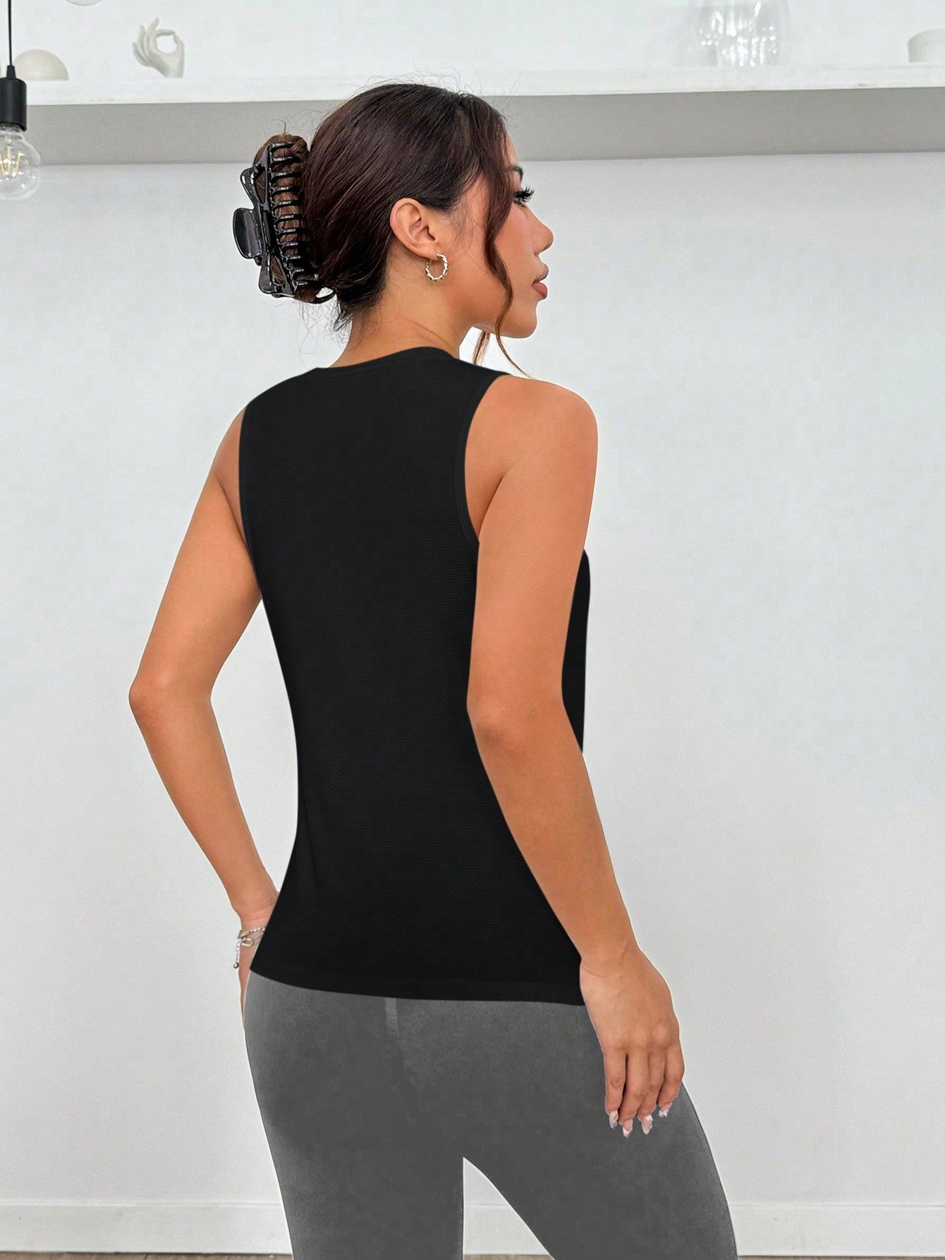 Regata Fitness Longline Com Estampa Gym Estilo Treino