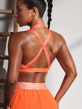 Top Decote Profundo Média Sustentação Estilo Crossback