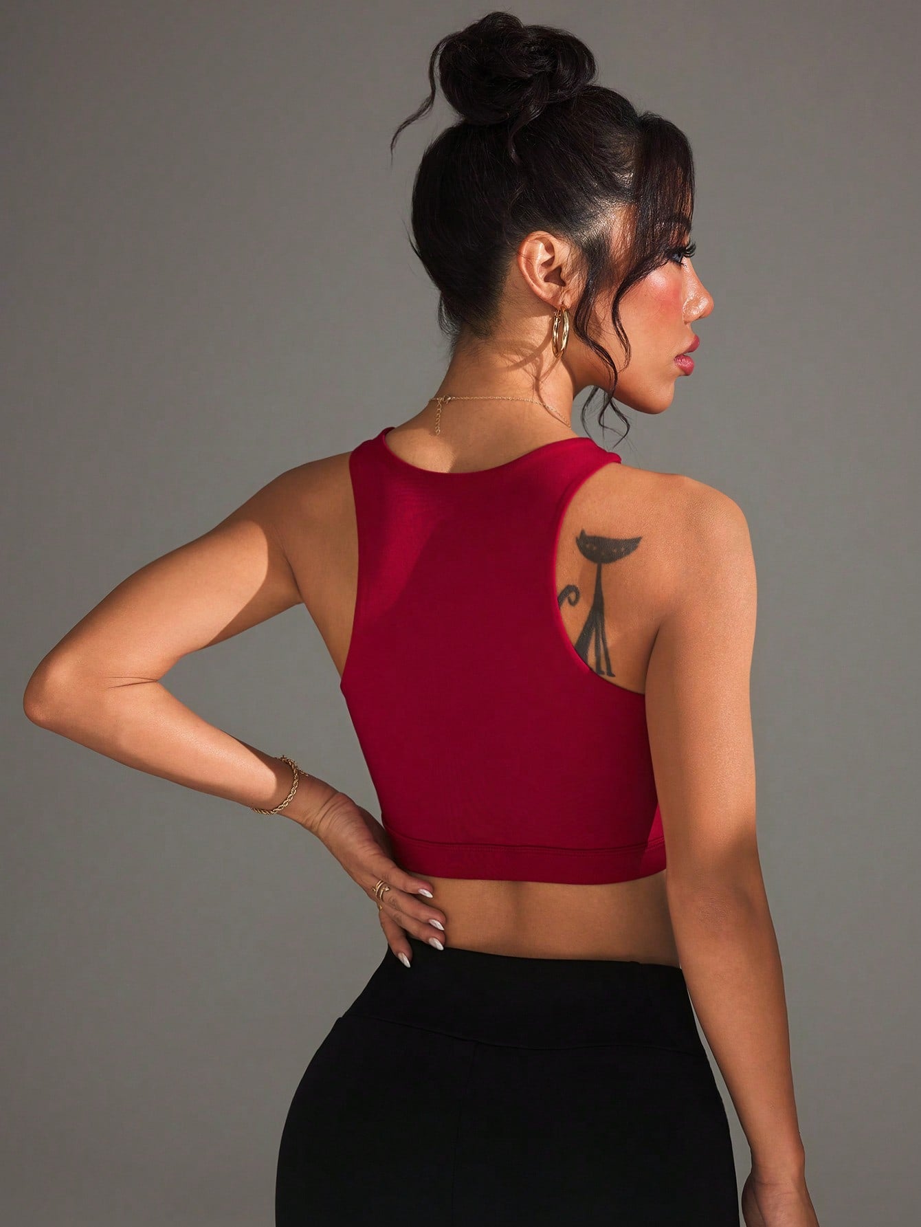 Top Frente Cruzada Média Sustentação Com Tela Frontal