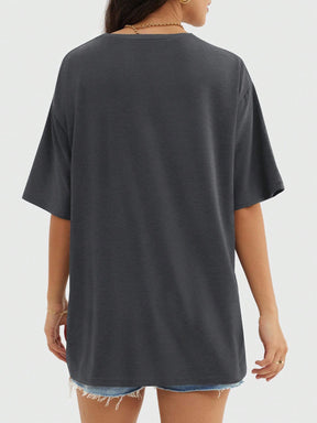 Camisa Fitness Oversized Tecido Leve Estilo Minimalista