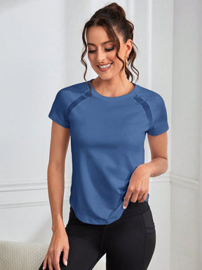 Camisa Fitness Dry Com Recortes Raglan Estilo Treino