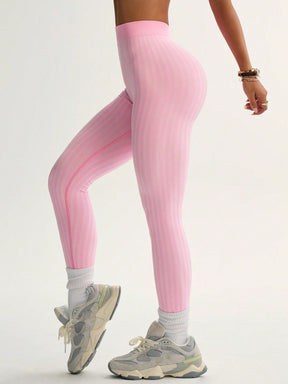 Legging Sem Costura Cintura Alta Canelada Fitness