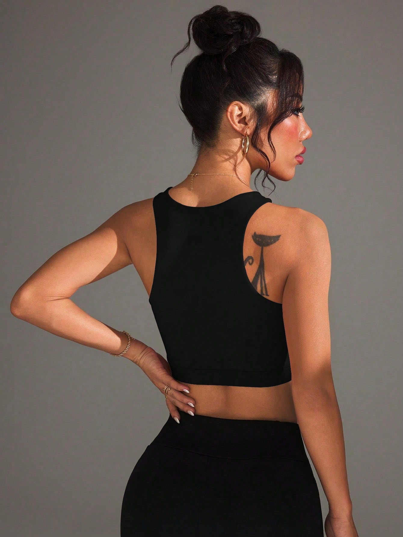 Top Frente Cruzada Média Sustentação Com Tela Frontal