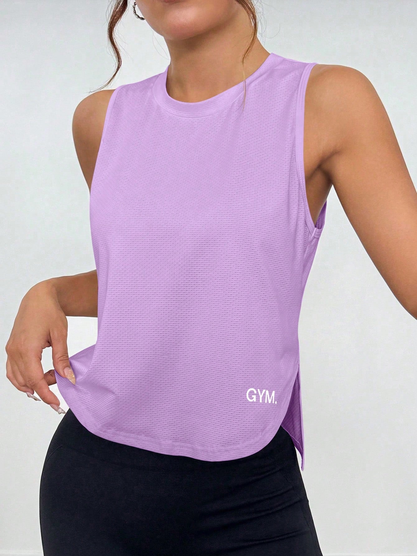 Regata Fitness Longline Com Estampa Gym Estilo Treino