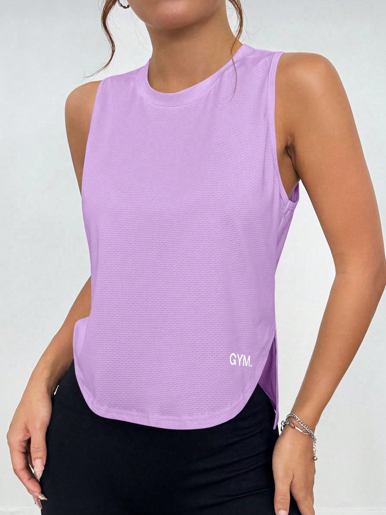 Regata Fitness Longline Com Estampa Gym Estilo Treino