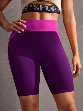 Short Cintura Alta Com Recortes Estilo Performance