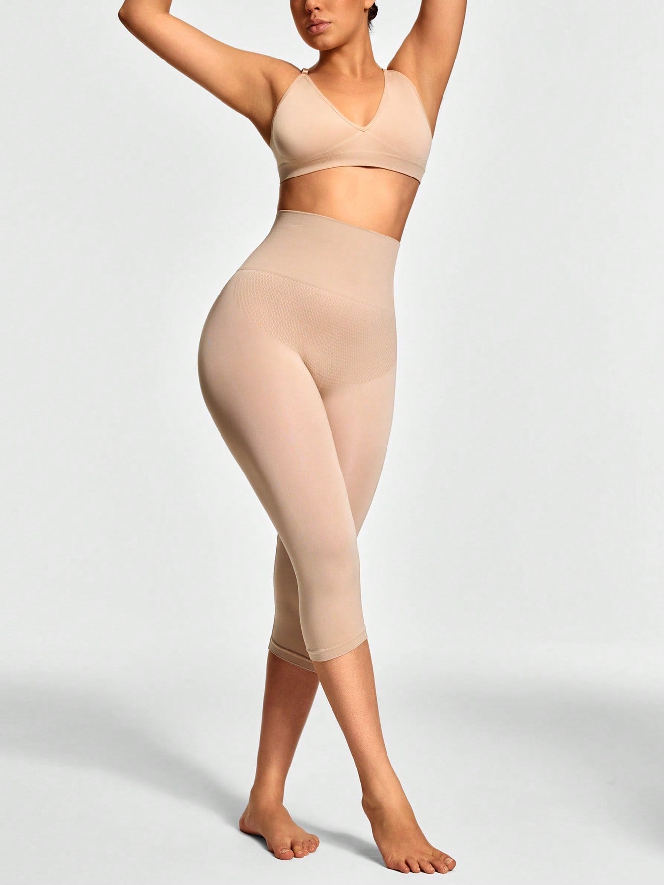 Legging Capri Sem Costura Cintura Alta Fitness