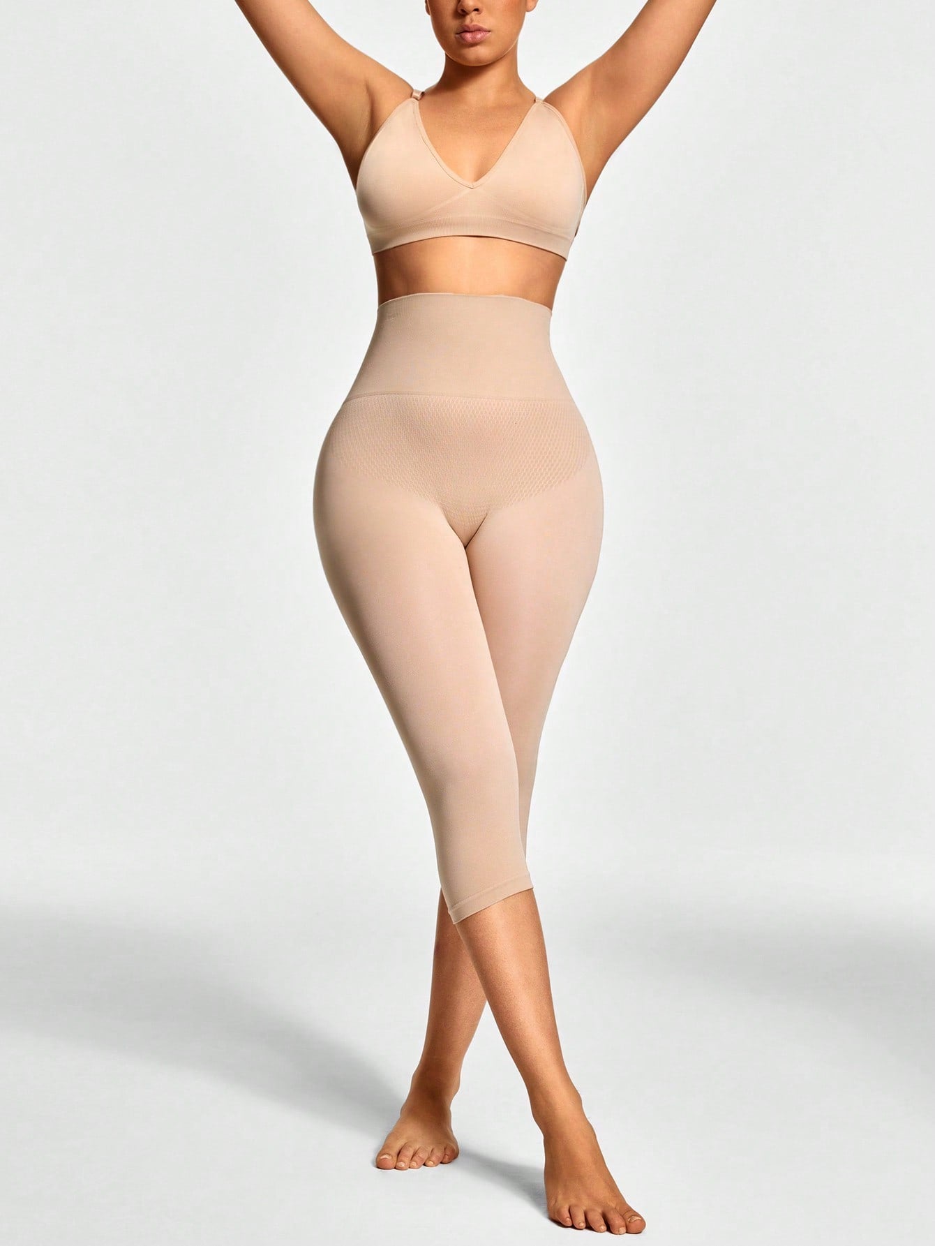 Legging Capri Sem Costura Cintura Alta Fitness