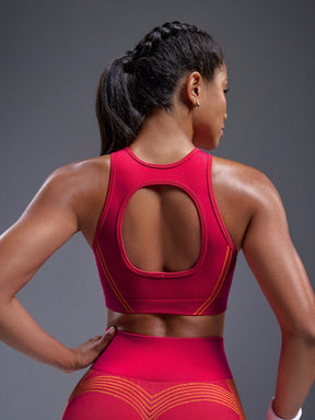 Top Fitness Recortes Frontais Com Abertura Circular