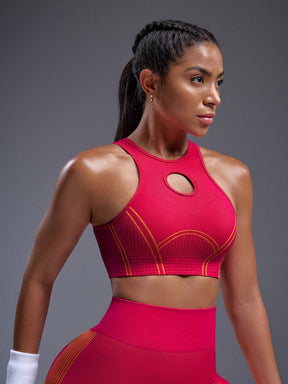 Top Fitness Recortes Frontais Com Abertura Circular