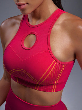 Top Fitness Recortes Frontais Com Abertura Circular