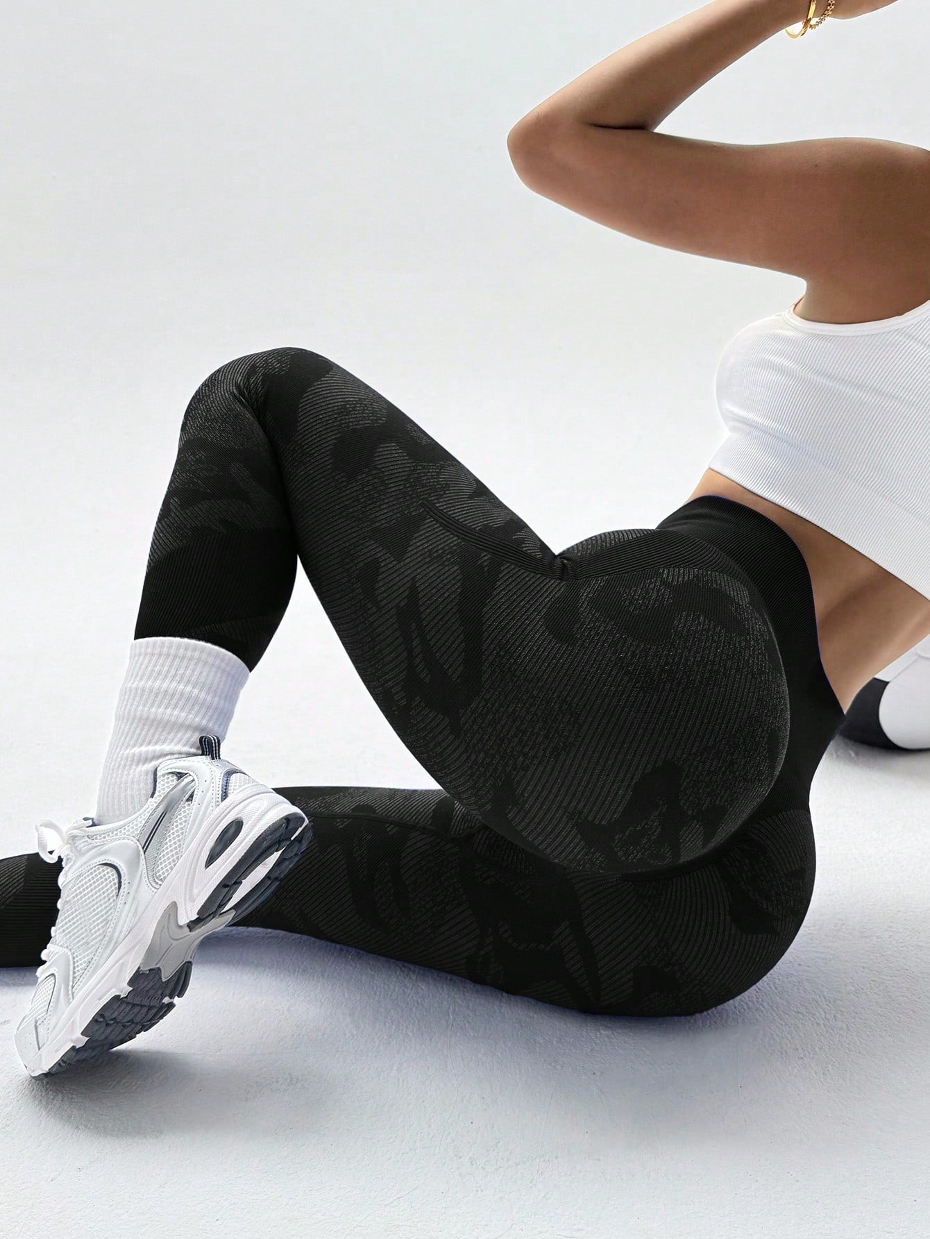 Legging Fitness Cintura Alta Estampada Com Efeito Modelador