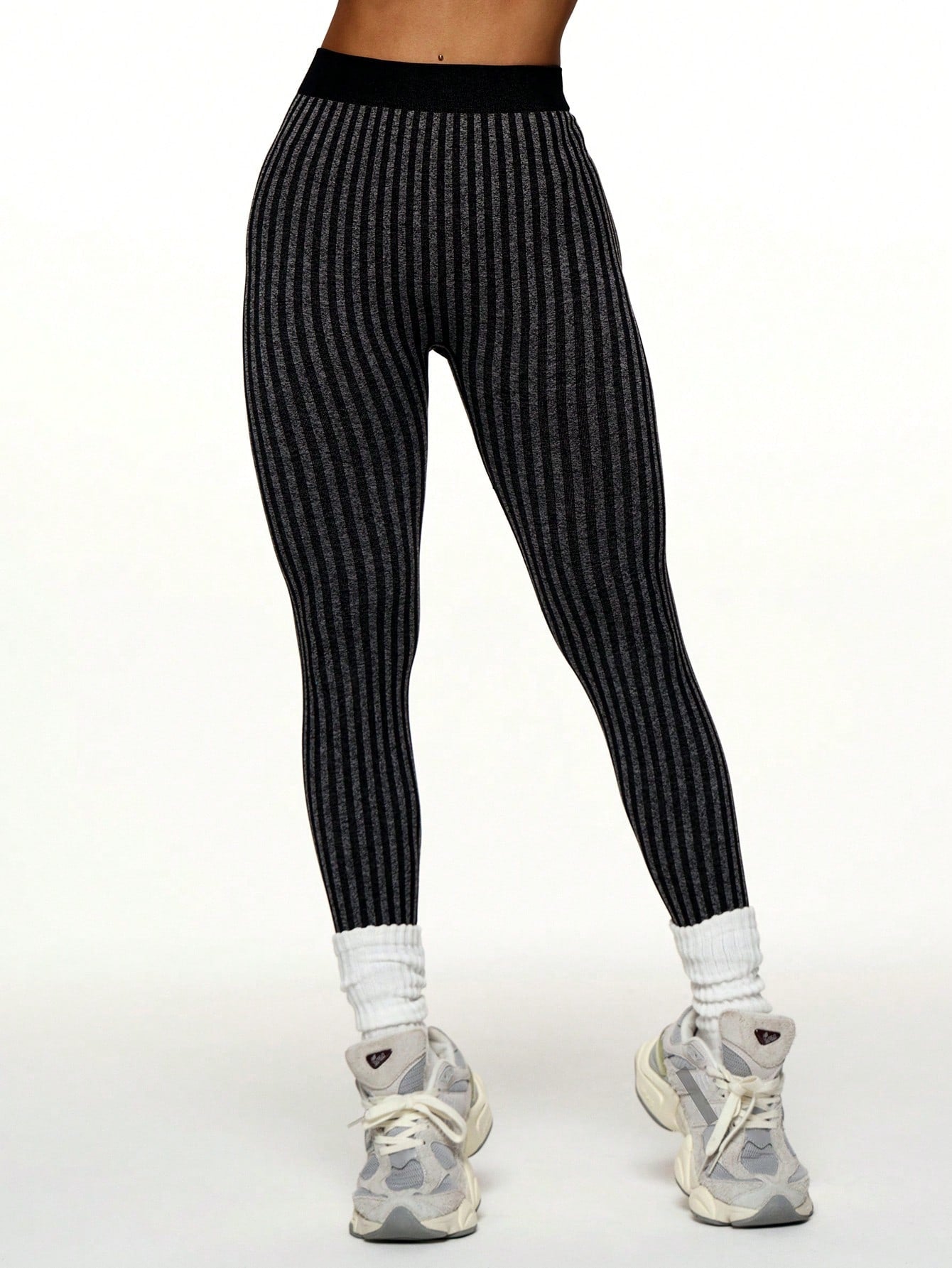 Legging Sem Costura Cintura Alta Canelada Fitness