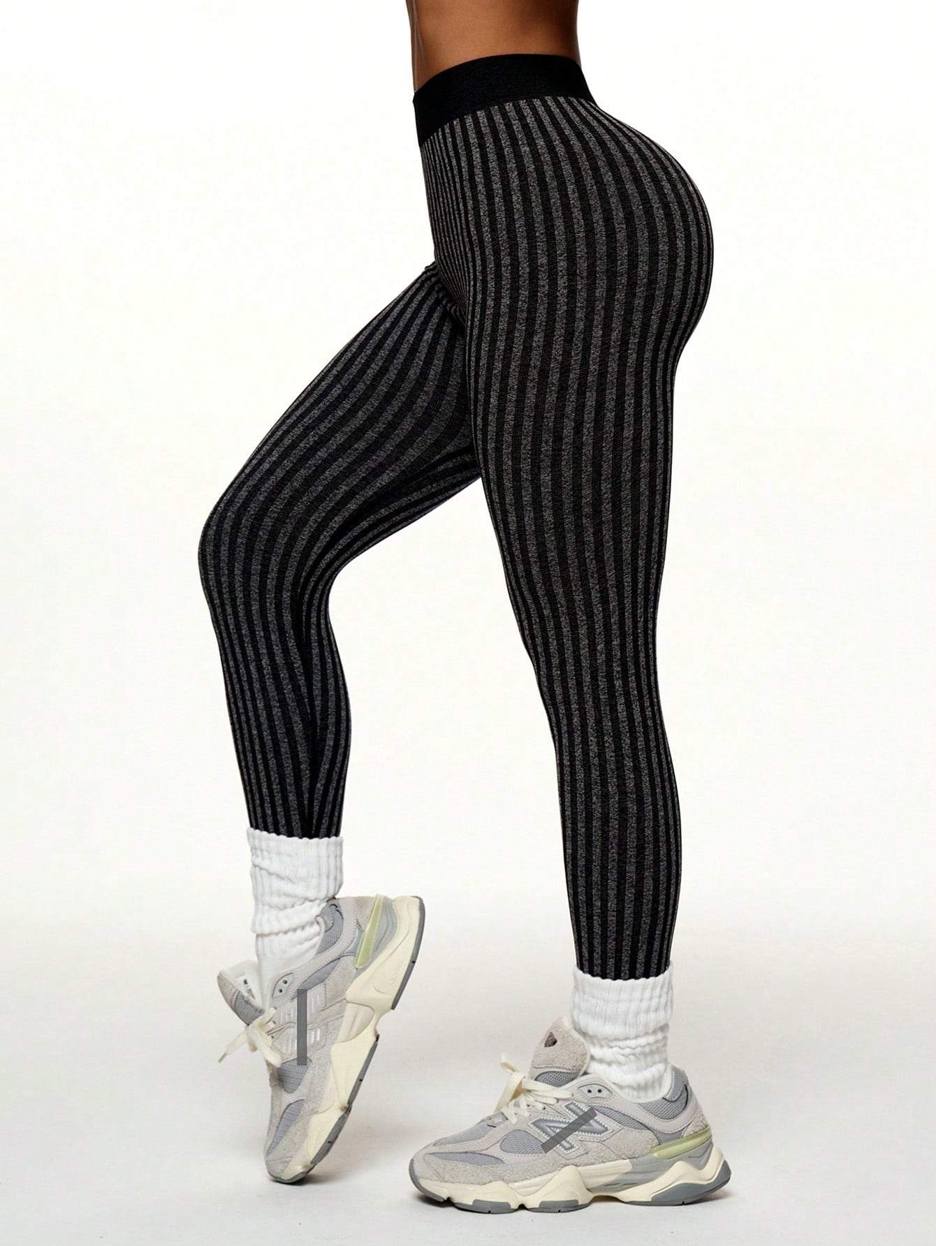 Legging Sem Costura Cintura Alta Canelada Fitness