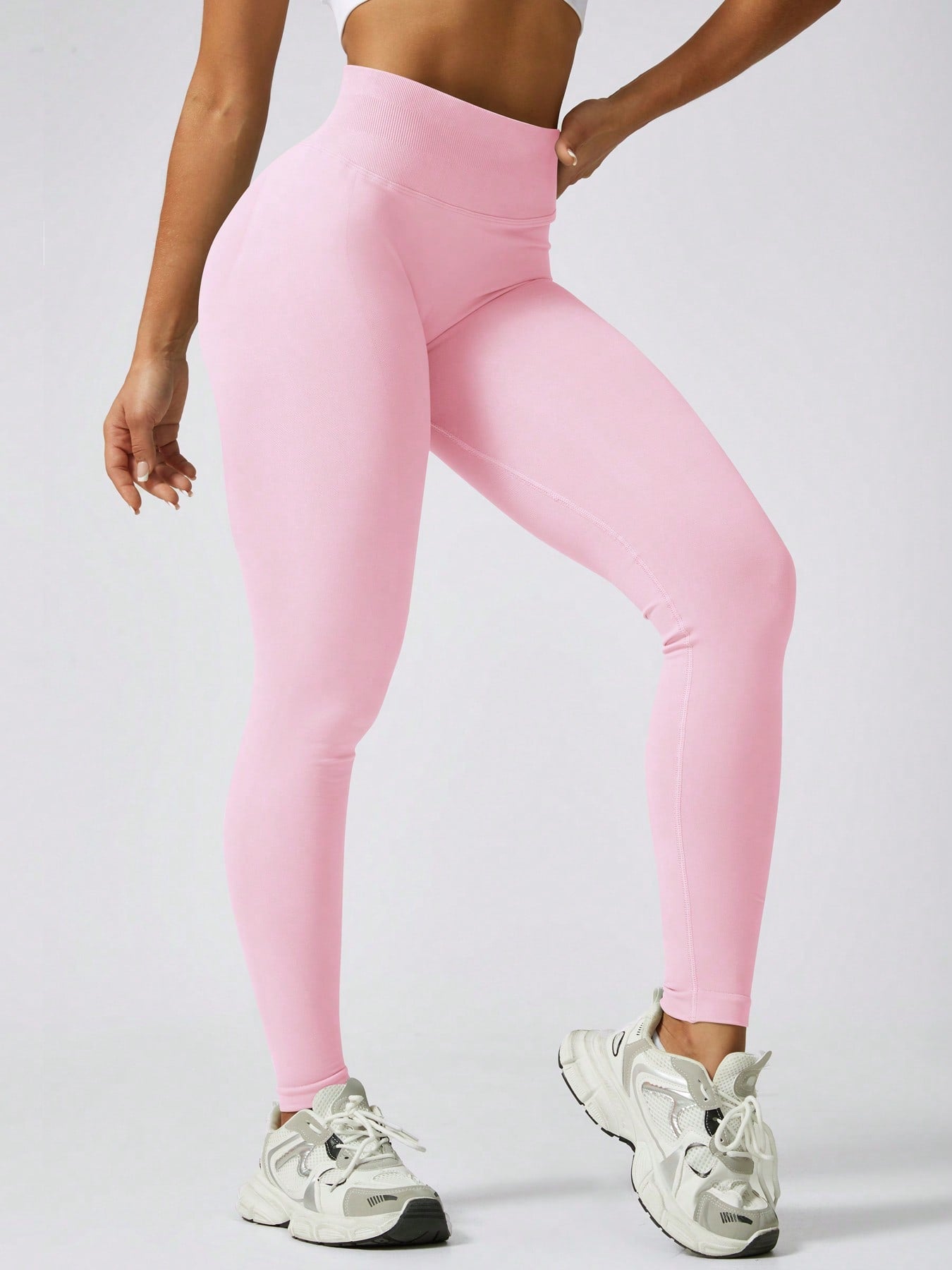 Legging Sem Costura Cintura Alta Efeito Push Modeladora