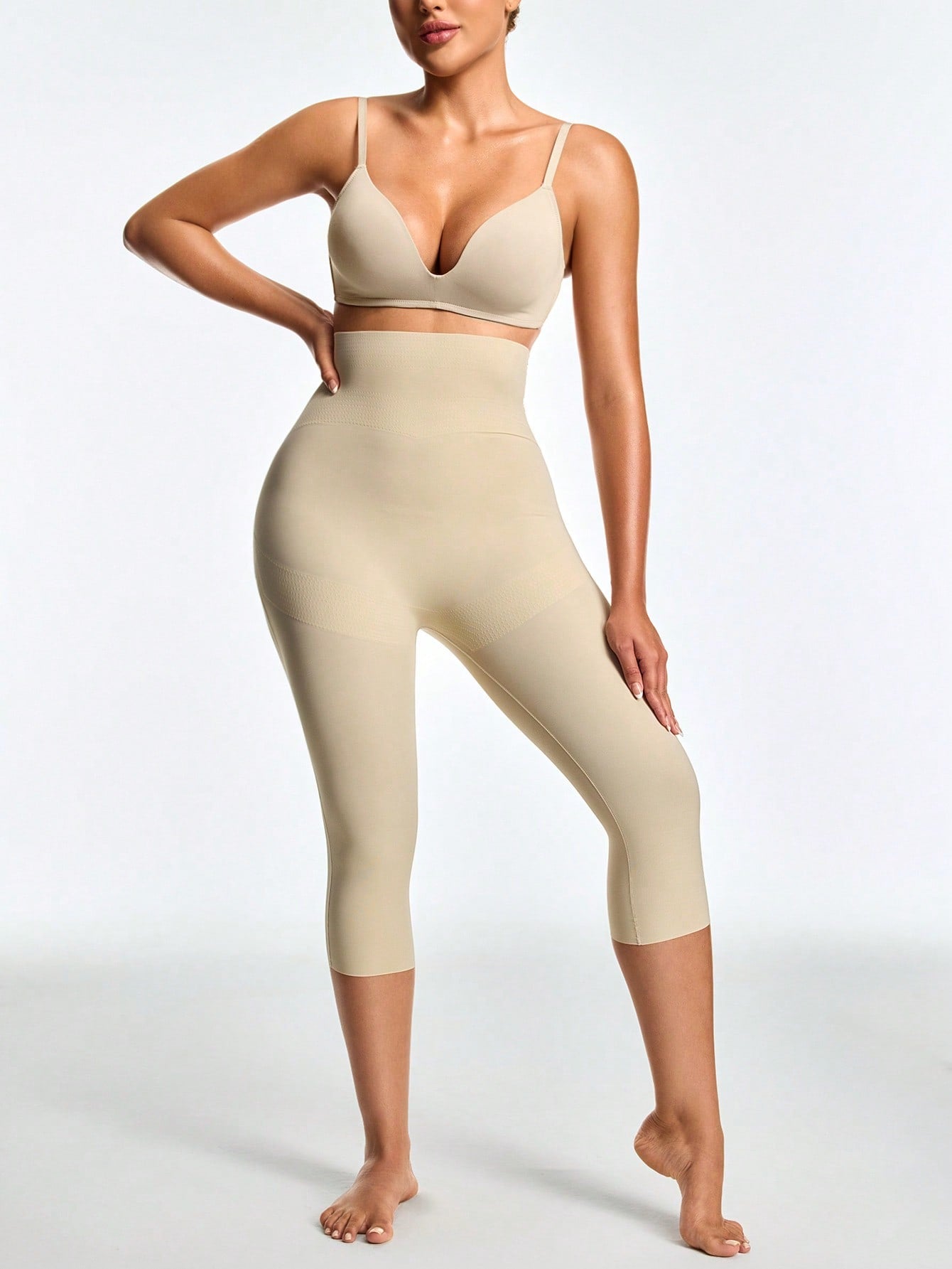Legging Capri Cintura Alta Compressão Shapewear