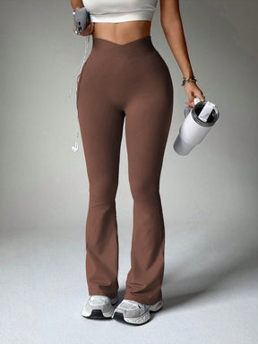 Legging Sem Costura Cintura Alta Cós Transpassado