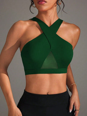 Top Frente Cruzada Média Sustentação Com Tela Frontal