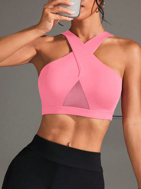 Top Frente Cruzada Média Sustentação Com Tela Frontal