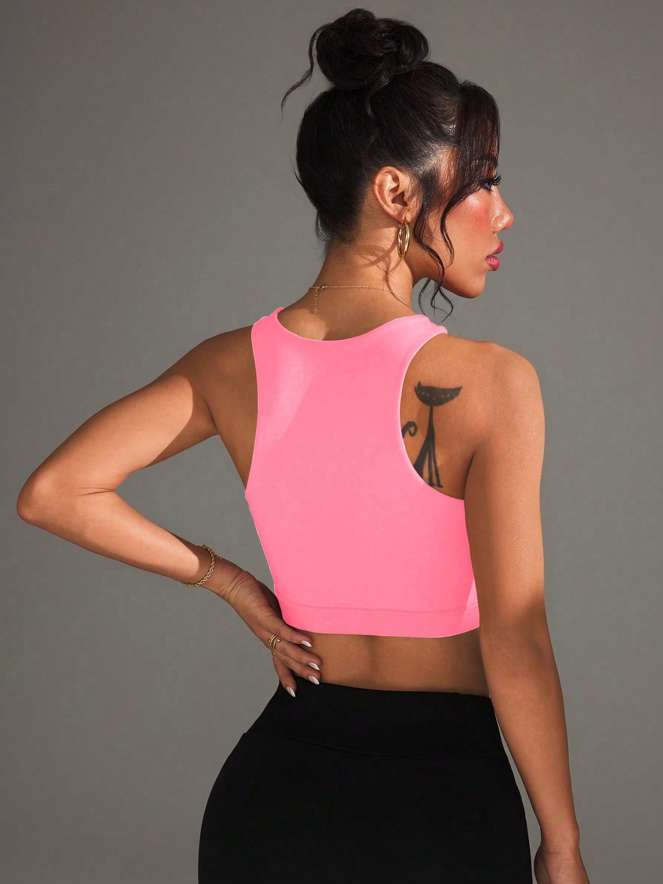 Top Frente Cruzada Média Sustentação Com Tela Frontal