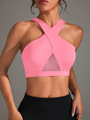 Top Frente Cruzada Média Sustentação Com Tela Frontal