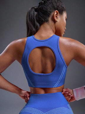 Top Fitness Recortes Frontais Com Abertura Circular