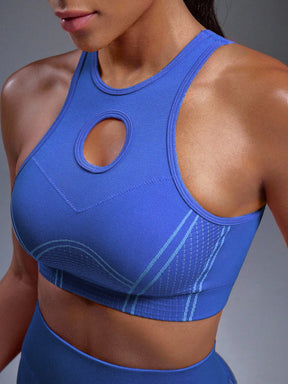 Top Fitness Recortes Frontais Com Abertura Circular