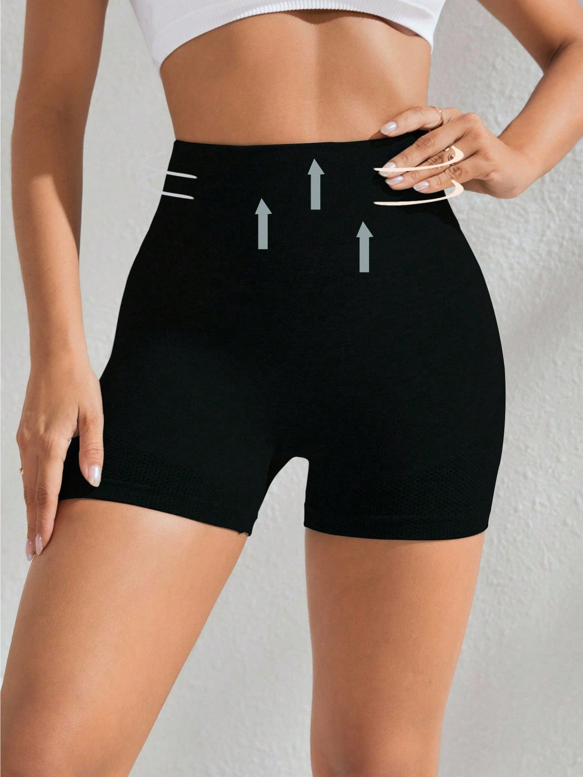 Short Cintura Alta Push Up Texturizado Estilo Fitness