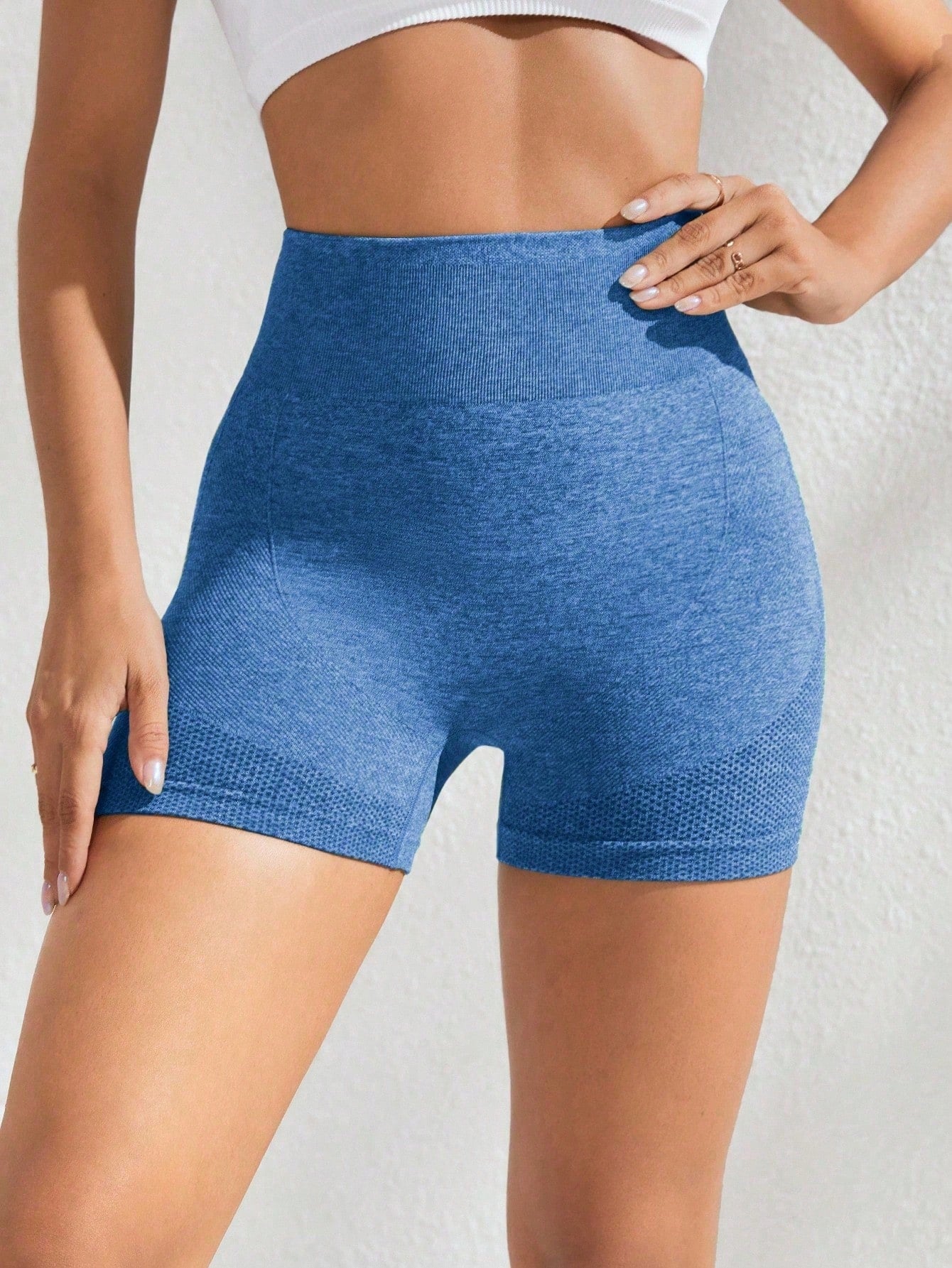 Short Cintura Alta Push Up Texturizado Estilo Fitness
