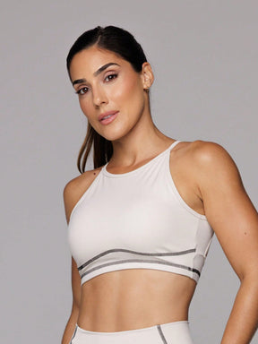 Conjunto Top Costas Nadador E Legging Cintura Alta