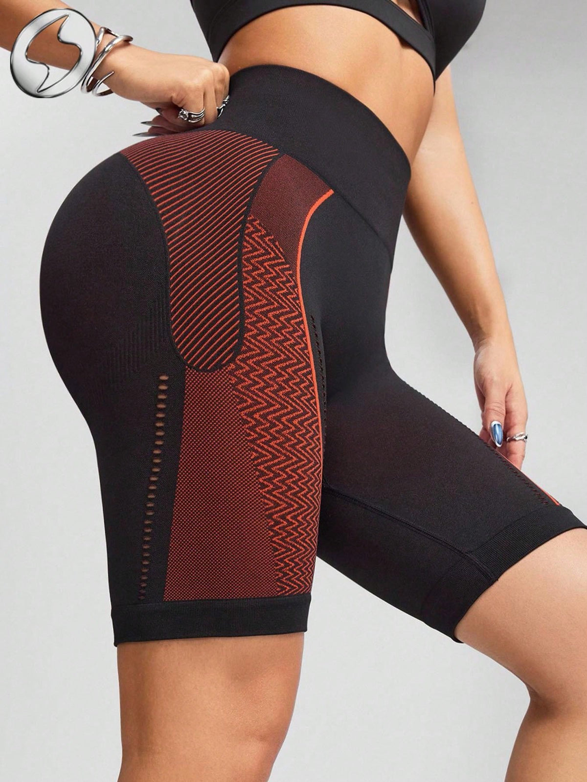 Short Cintura Alta Modelador Com Painéis Texturizados