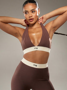 Top Decote Profundo Média Sustentação Com Alça Halter