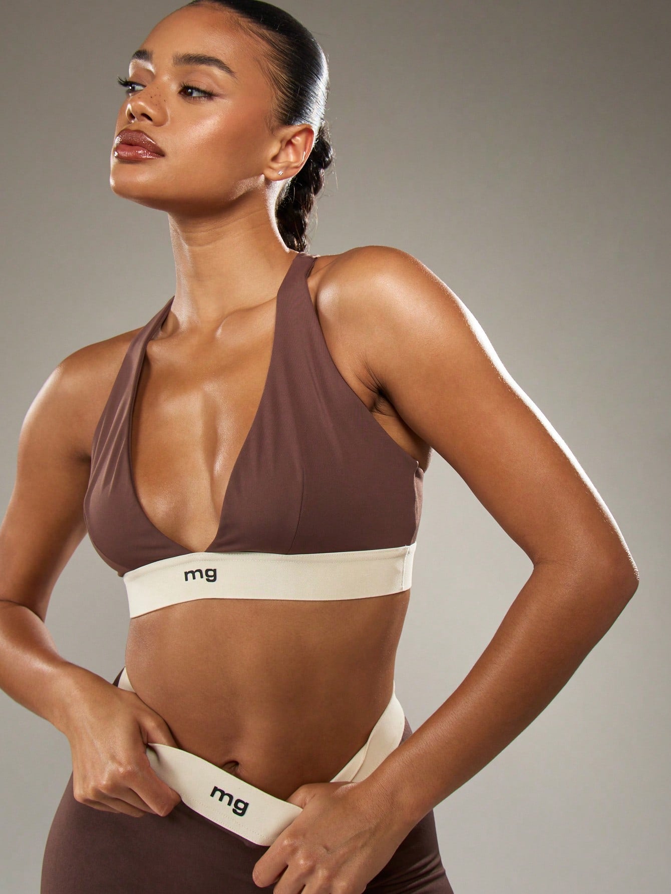 Top Decote Profundo Média Sustentação Com Alça Halter