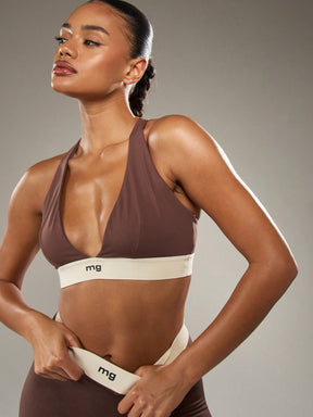 Top Decote Profundo Média Sustentação Com Alça Halter