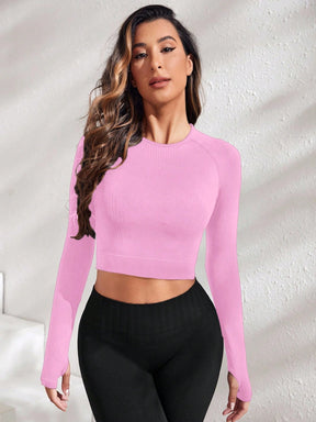 Cropped Manga Longa Seamless Fit Performance