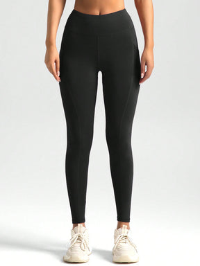 Legging Fitness Cintura Alta Com Bolsos Laterais Mesh