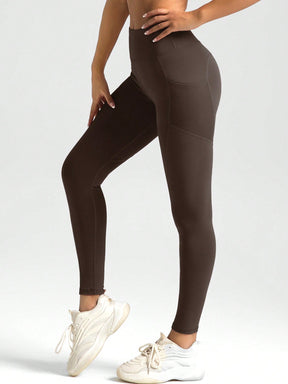 Legging Fitness Cintura Alta Com Bolsos Laterais Mesh