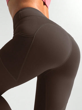 Legging Fitness Cintura Alta Com Bolsos Laterais Mesh