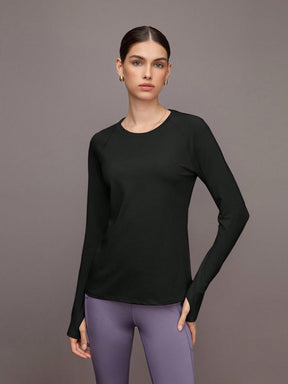 Camisa Manga Longa Solta Com Thumb Hole