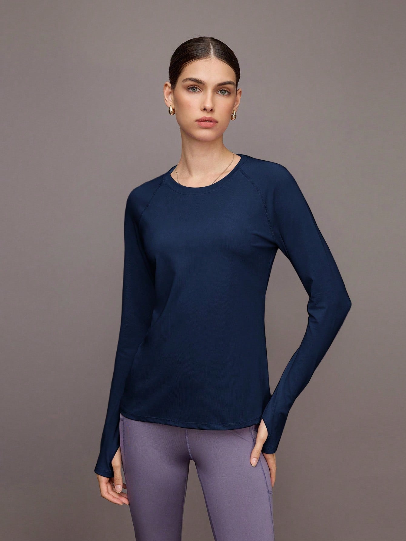 Camisa Manga Longa Solta Com Thumb Hole